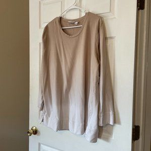 3 for $10 Denim&Co Ombre Tunic Sweatshirt— size XL